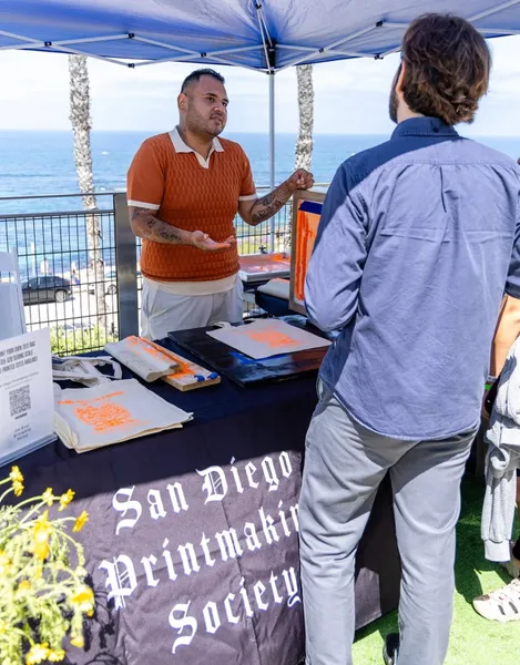 Photo Credit must be given to Scott Norland Photography San Diego Printmaking Society Screen Printing Activation at Museum of Contemporary Art San Diego for Non-Profit Organization Medium Photo