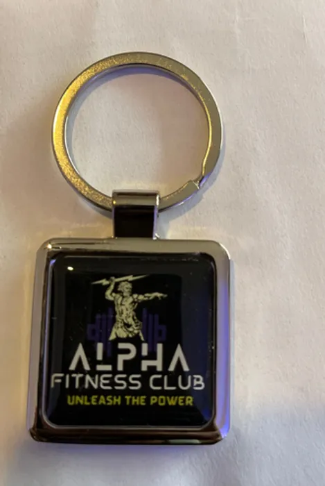 ImprintNow.co.uk - Epoxy Square Metal Keychain