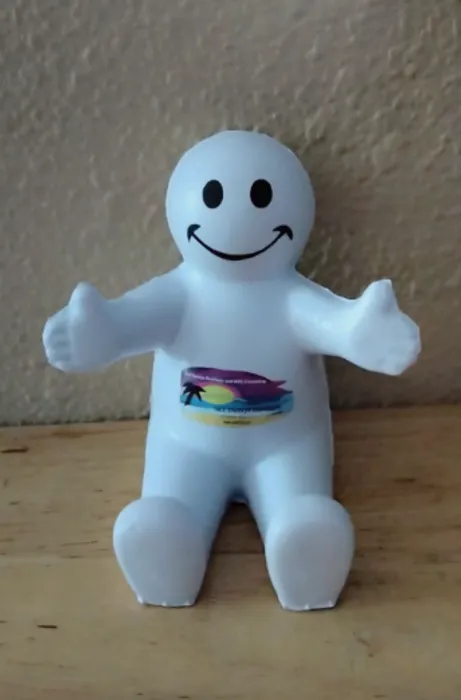 ImprintNow.co.uk - Smiley Face Person Phone Holder Stress Ball