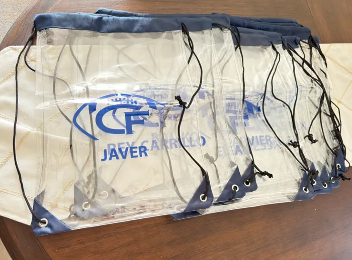 ImprintNow.co.uk - Custom Clear Drawstring Bag