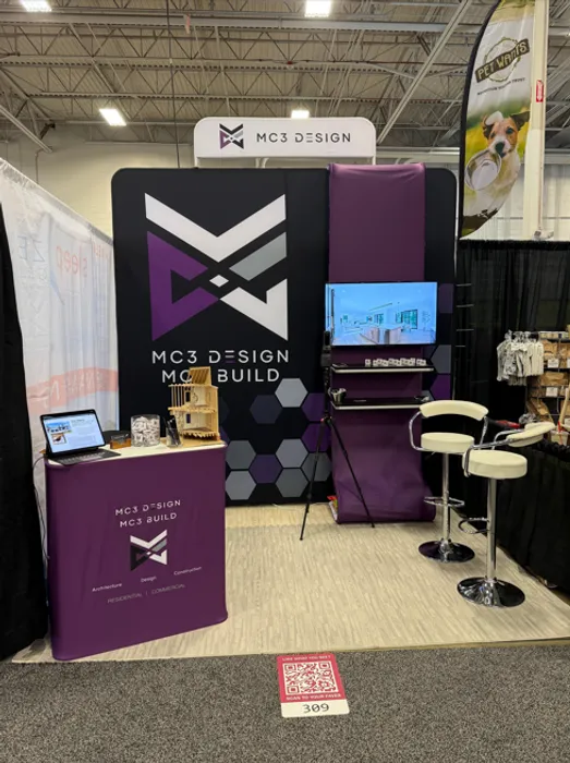 ImprintNow.co.uk - Custom Trade Show Display Media Display with TV Stand 10' x 10'