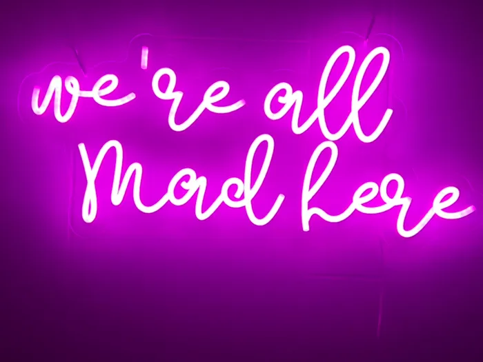 ImprintNow.co.uk - We're All Mad Here Neon Sign