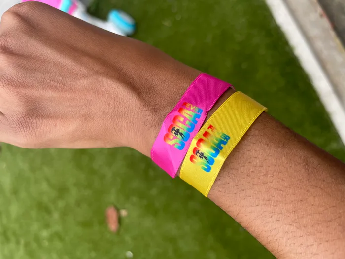 ImprintNow.co.uk - Full Color Satin Cloth Wristbands