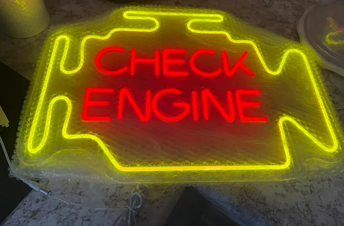 ImprintNow.co.uk - Check Engine Neon Sign