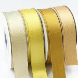 Gold/Silver Purl Double Face Satin Ribbon - Imprint Now - UK