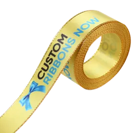 Metallic Edge Satin Ribbon - Imprint Now - UK
