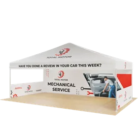 Custom Outdoor Trade Show Displays Heavy Duty 6.1 m x 3 m - Imprint Now - UK