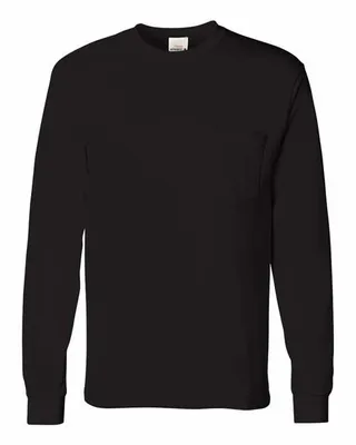 Hanes Men's Authentic-T Long-Sleeve Pocket T-Shirt - Imprint Now - UK