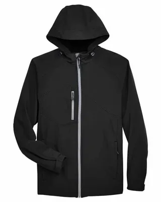 North End Men's Prospect Two-Layer Fleece Bonded Soft Shell Hooded Jacket - Imprint Now - UK