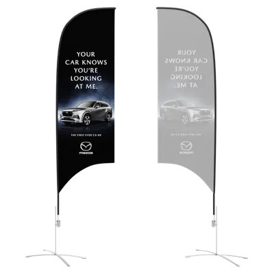 Single Side The flag is only printed on one side. The rear section will be a plain white space.