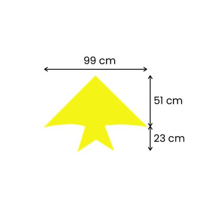 51cm L x 99cm W (23cm Tail Length)