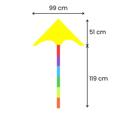 51cm L x 99cm W (119cm Tail Length)