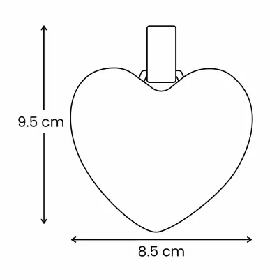 Heart 8.5 cm x 9.5 cm
