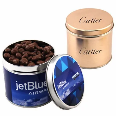 Round Tin with Choc Covered Raisins - Imprint Now - UK