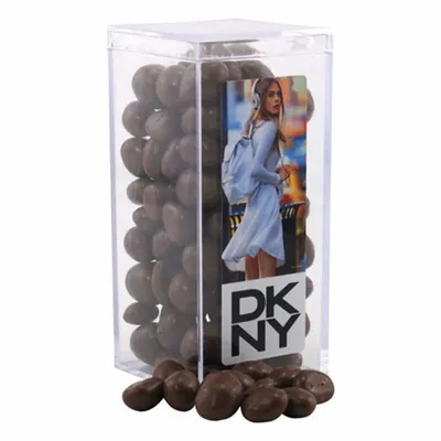 Acrylic Box with Chocolate Covered Peanuts - Medium - Imprint Now - UK