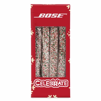 Holiday Chocolate Dipped Non Pareil Pretzel Rods - Imprint Now - UK