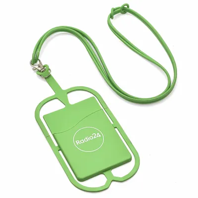 Lanyard Silicone Phone Wallet Holder - Imprint Now - UK