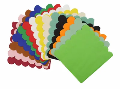 Scallop Foil Stamped Napkins - Imprint Now - UK