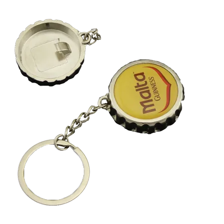 Bottle Cap-shaped Bottle Opener Keychain Bottle Cap-shaped Bottle Opener Keychain - Imprint Now - UK