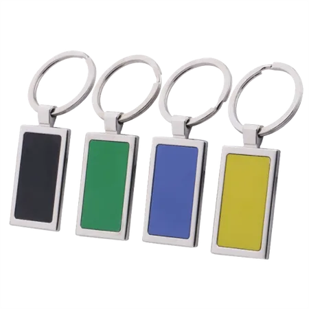Coloured Rectangle Metal Keychain Coloured Rectangle Metal Keychain - Imprint Now - UK