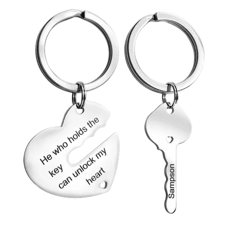 Metal Keychain for Couples Metal Keychain for Couples - Imprint Now - UK