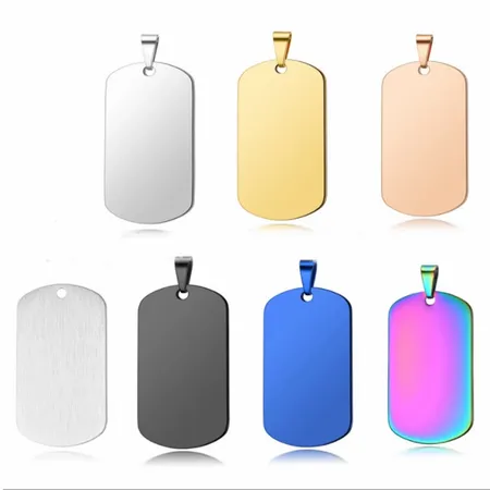 Sleek Military Dog Tag Metal Keychain Sleek Military Dog Tag Metal Keychain - Imprint Now - UK