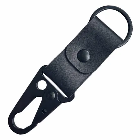 Leather Button Keychain Leather Button Keychain - Imprint Now - UK