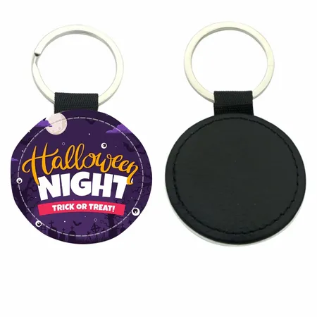 Circle Leather Keychain Circle Leather Keychain - Imprint Now - UK