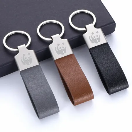 Elegant Loop Leather Keychain Elegant Loop Leather Keychain - Imprint Now - UK