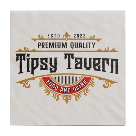 Custom Linen Beverage Napkin - Imprint Now - UK