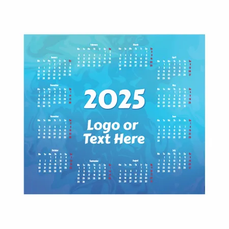 Light Blue Calendar Mouse Pad - Imprint Now - UK