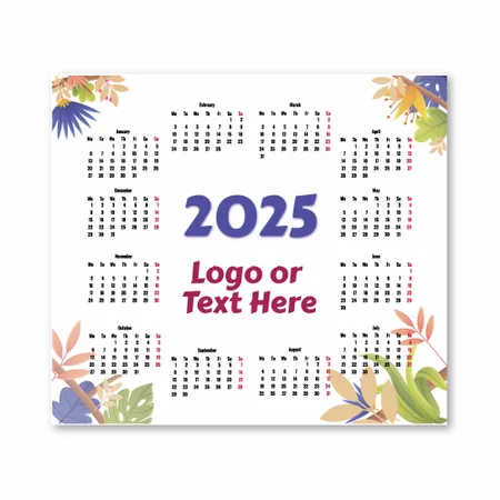 Floral Mouse Pad with Calendar - Imprint Now - UK