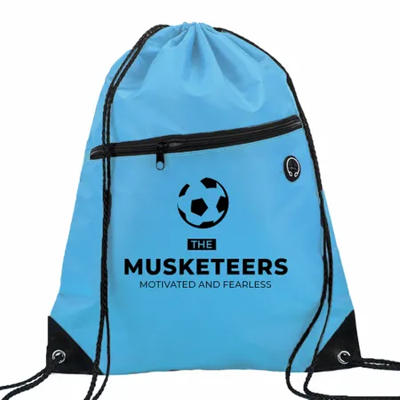 Zipper Drawstring Bag With Headphone Slots Zipper Drawstring Bag With Headphone Slots - Imprint Now - UK