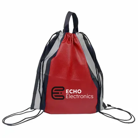 Reflective Side-Strip Drawstring Bag Reflective Side-Strip Drawstring Bag - Imprint Now - UK