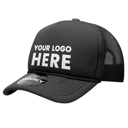 Decky 7010 - Youth 5 Panel Mid Profile Structured Foam Trucker, Kids Foam Trucker Hat, Mesh Back - Imprint Now - UK