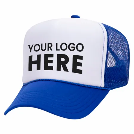 Otto 39-165 5-Panel High Crown Foam Trucker Hats - White Front Colours - Imprint Now - UK