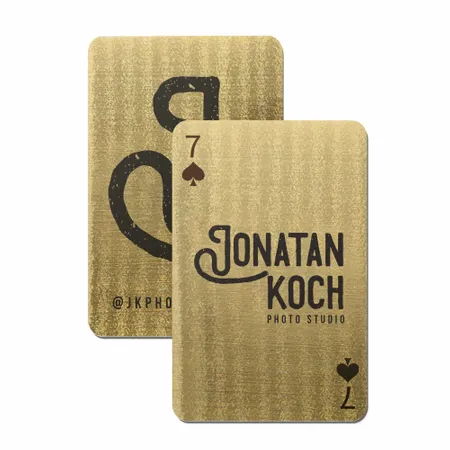 Brushed Gold Finish Playing Cards - Imprint Now - UK