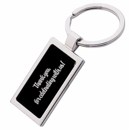 Coloured Rectangle Metal Keychain - Imprint Now - UK