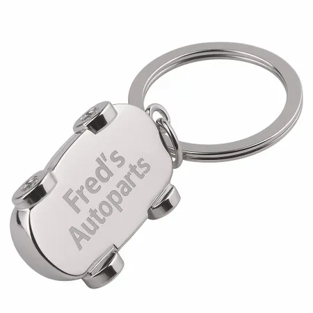 Intricate Car-shaped Metal Keychain - Imprint Now - UK