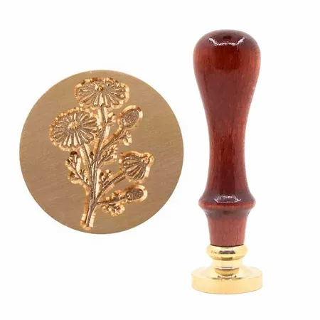 Beechwood Handle Wax Seal Stamps - Imprint Now - UK