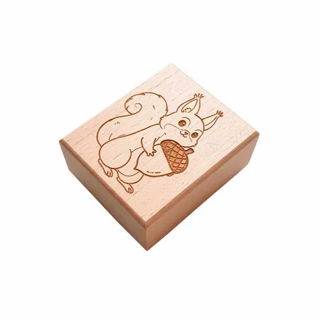 Square Wood Rubber Stamps - Imprint Now - UK
