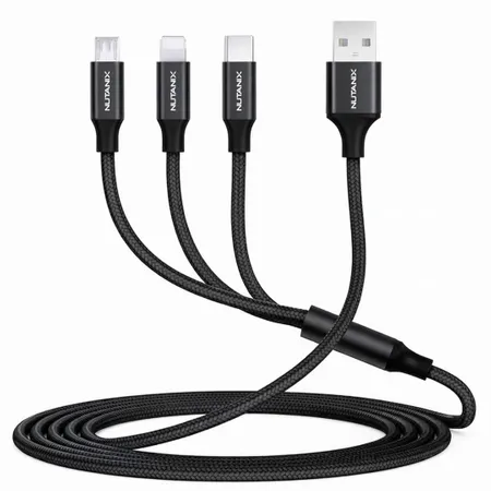 Nylon Braided 3-in-1 Charging Cables - Imprint Now - UK