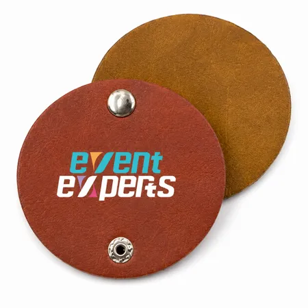 Round PU Leather Cable Organizers - Imprint Now - UK