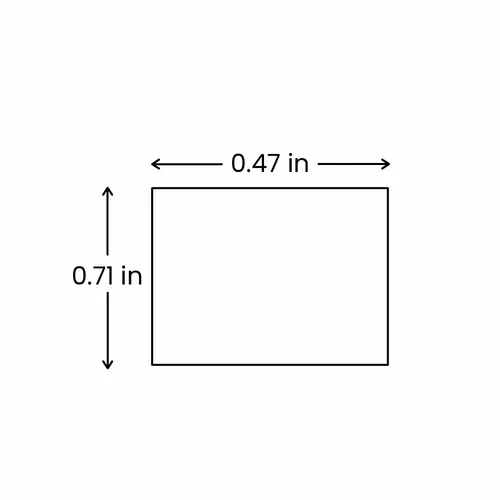 2 x 1 cm