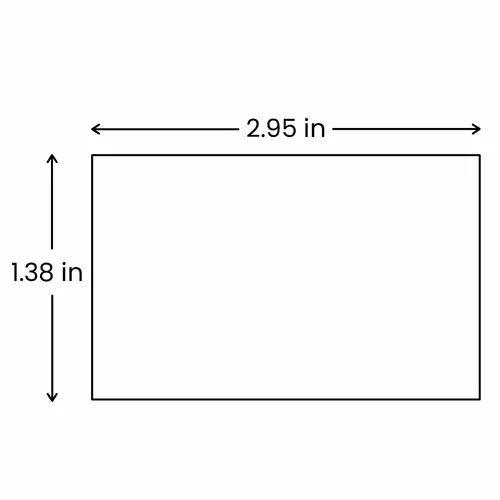 3.5 x 7.5 cm