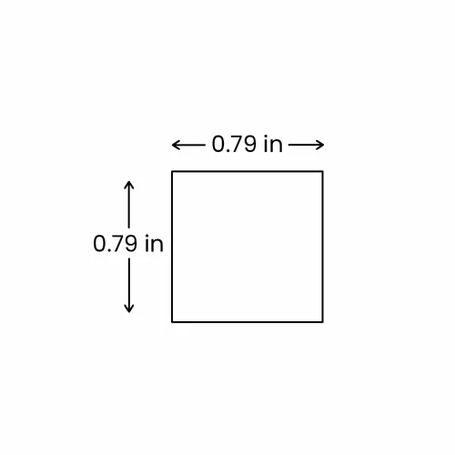 2 x 2 cm