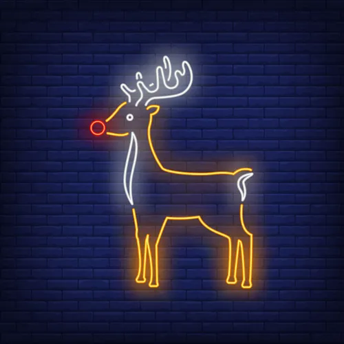 Cute Reindeer Neon Sign - Imprint Now - UK