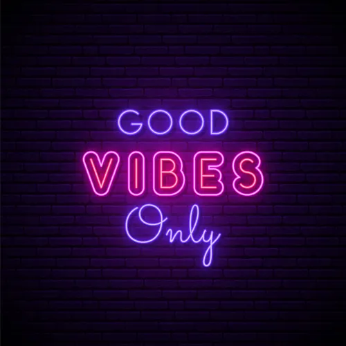 Pink & Purple Good Vibes Only Neon Sign - Imprint Now - UK