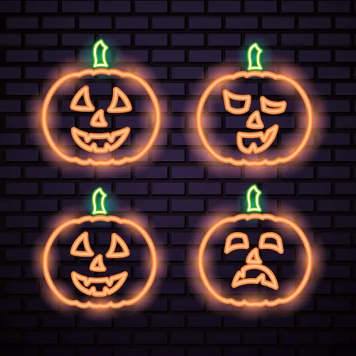 Orange Pumpkin Neon Sign - Imprint Now - UK
