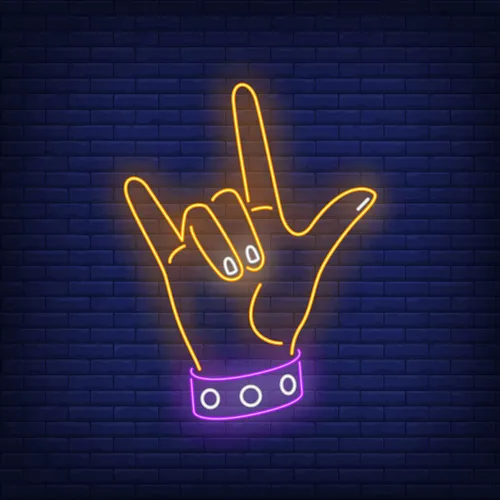 Rock Gesture Neon Sign - Imprint Now - UK